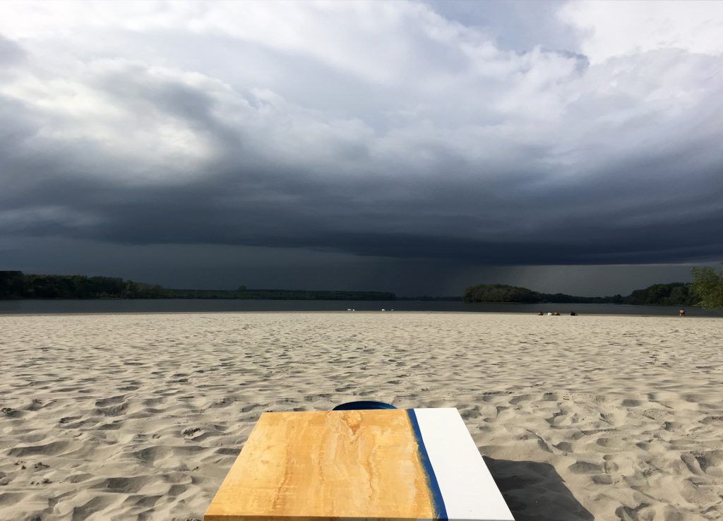Storm over painting